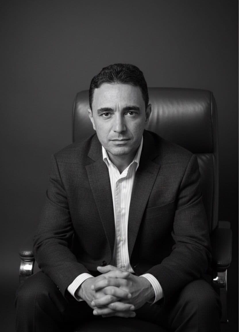 Retrato em preto e branco de Robinson Barter